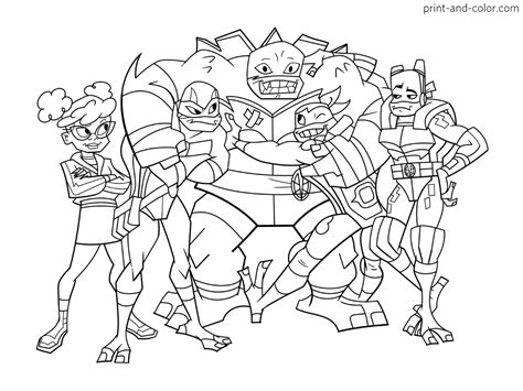 rise of the teenage mutant ninja turtles coloring pages