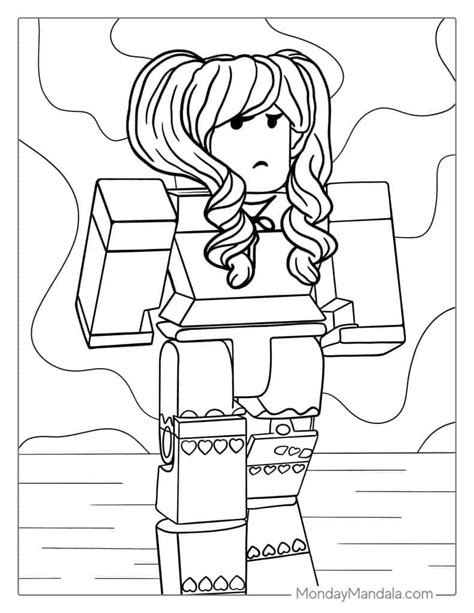 roblox girl coloring pages