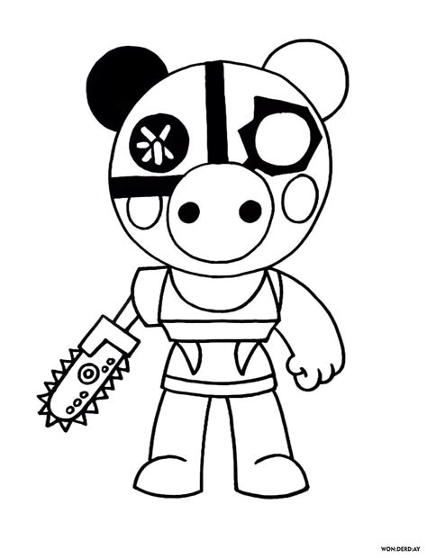 roblox piggy coloring pages