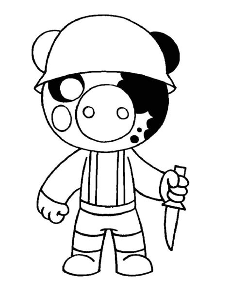 roblox soldier piggy coloring pages