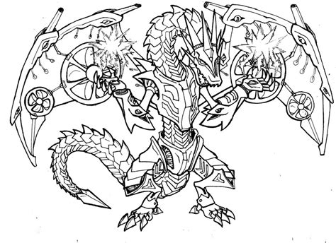 robot dragon coloring page