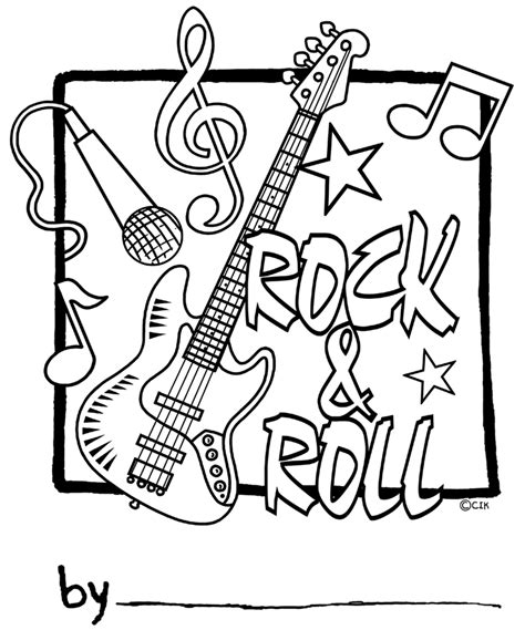 rock and roll coloring pages