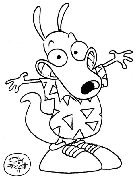 rocko's modern life coloring pages