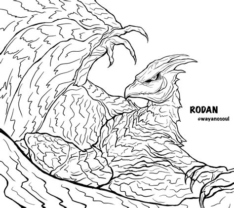 rodan coloring pages