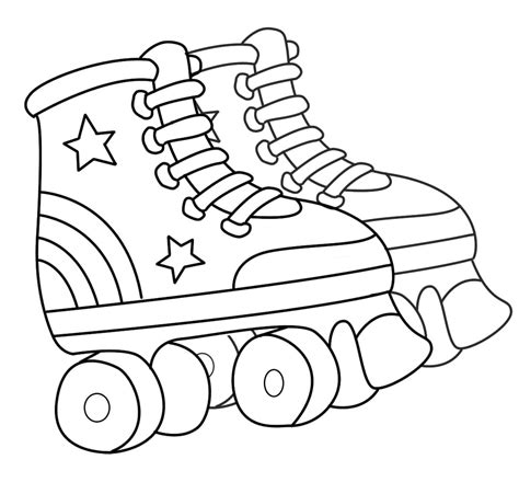 roller skates coloring pages