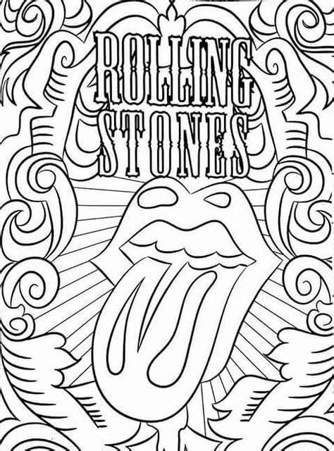 rolling stones coloring pages