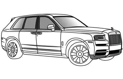 rolls royce cullinan coloring pages