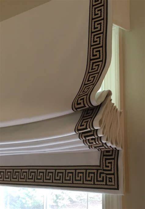 roman shade with trim