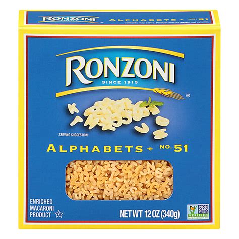 ronzoni alphabet pasta