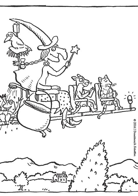 room on the broom coloring pages