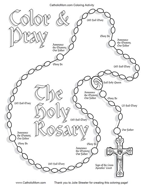 rosary coloring pages