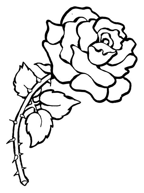 rose printable coloring pages