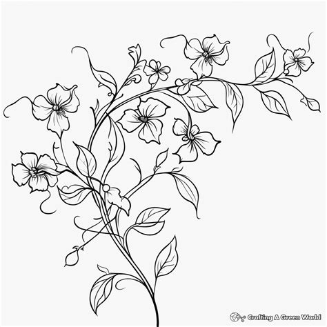 rose vine coloring pages