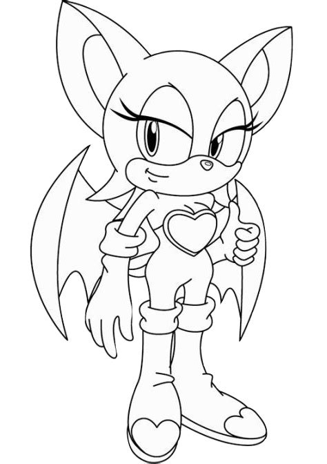 rouge the bat coloring pages