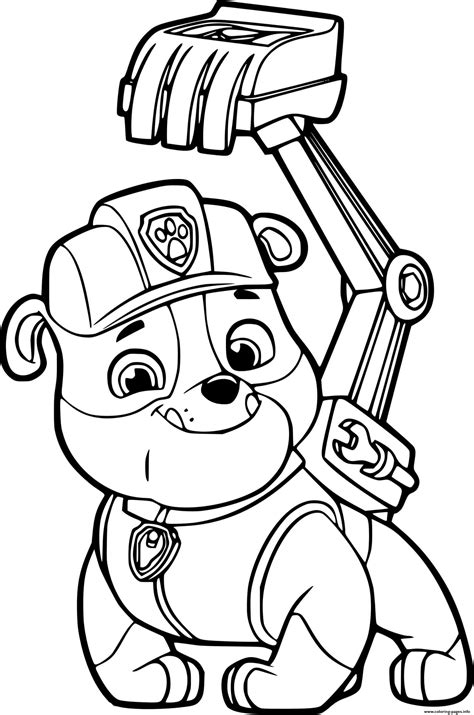 rubble and crew coloring pages