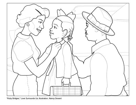 ruby bridges coloring pages