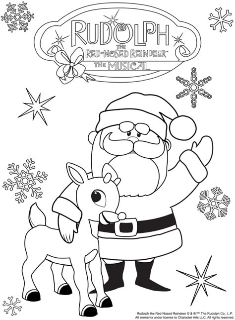 rudolph the red nosed reindeer coloring pages pdf
