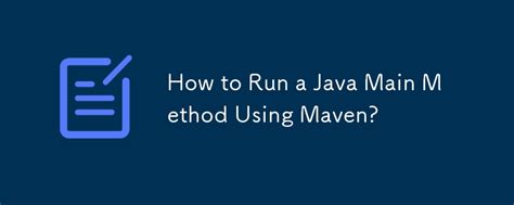 run main class of Maven project duplicate