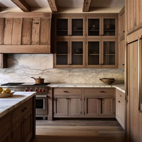 rustic oak cabinets