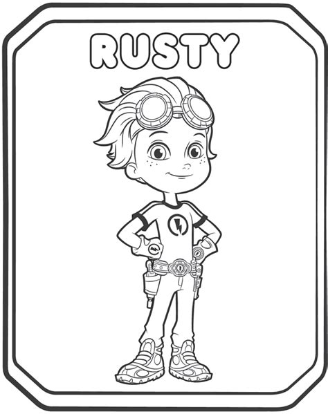 rusty rivets coloring pages