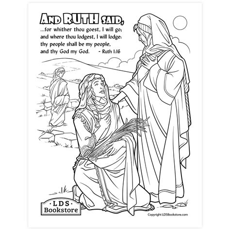 ruth and naomi coloring pages