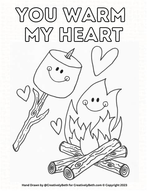 s'mores coloring pages