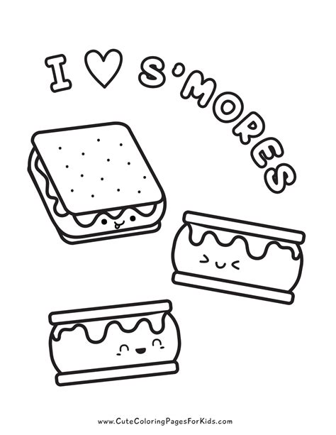 s'mores coloring pages