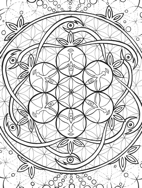 sacred geometry coloring pages
