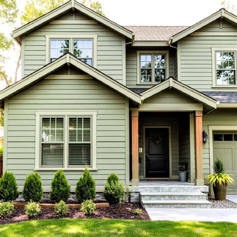 sage green siding