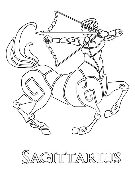 sagittarius coloring pages