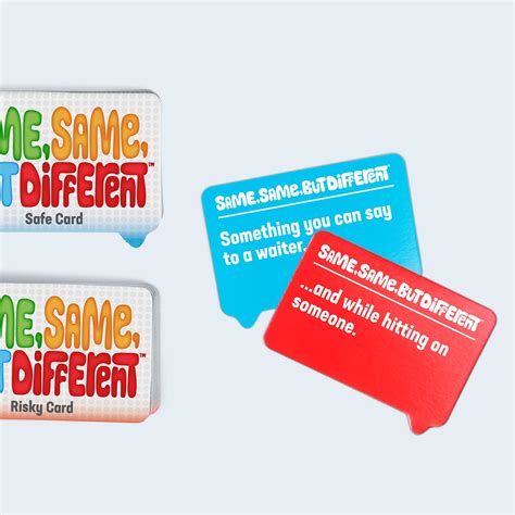 same same but different card game