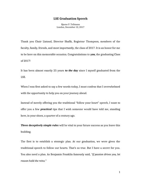 sample graduation speech for kindergarten student