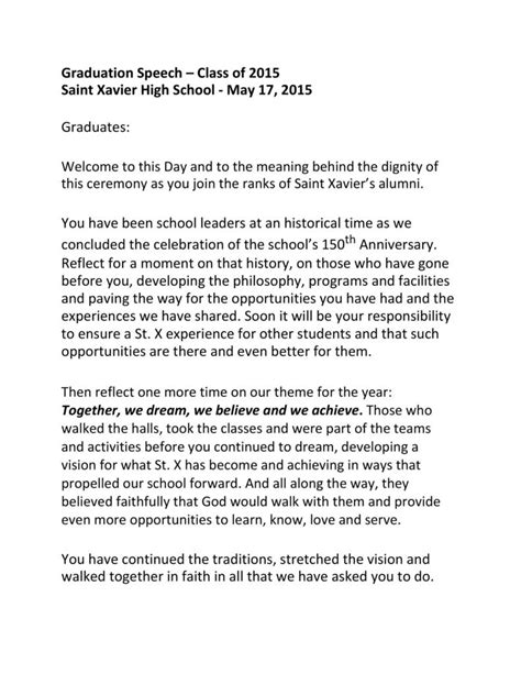 sample opening remarks for graduation