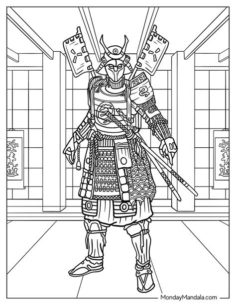 samurai coloring pages