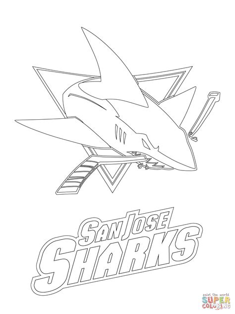 san jose sharks coloring page