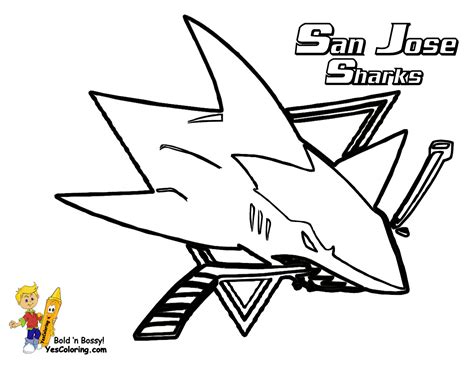 san jose sharks coloring pages