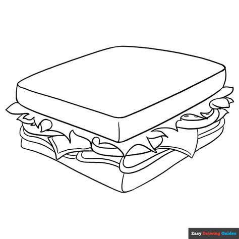 sandwich coloring pages