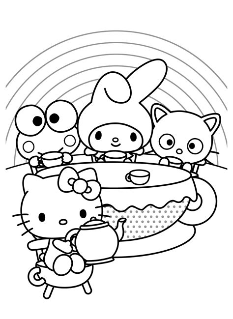 sanrio colouring pages