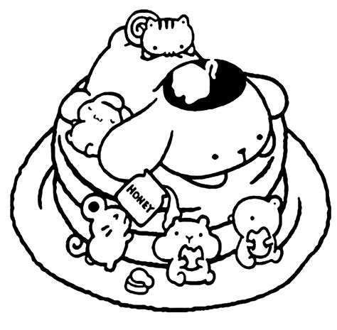 sanrio pompompurin coloring pages