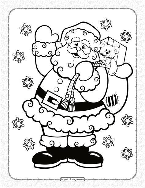santa claus coloring pages pdf
