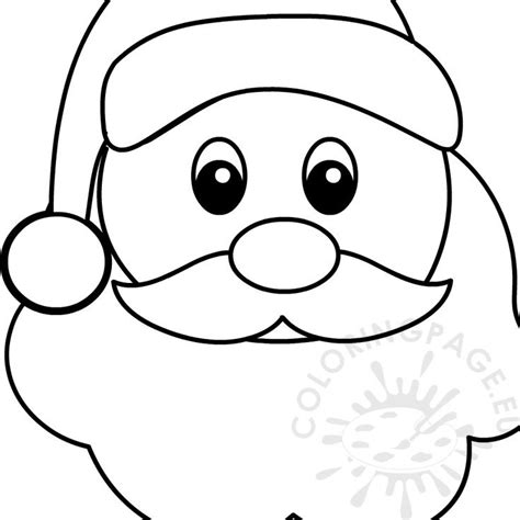 santa face coloring page