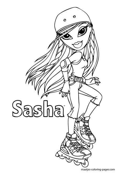 sasha bratz coloring pages