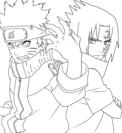 sasuke and naruto coloring pages