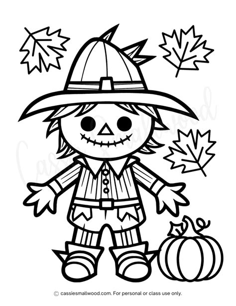 scarecrow coloring page