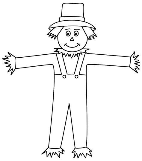 scarecrow coloring pages for preschool