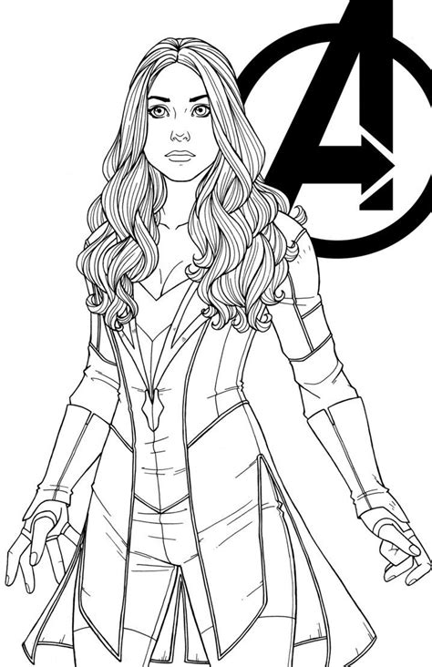 scarlet witch coloring pages