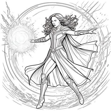 scarlett witch coloring pages