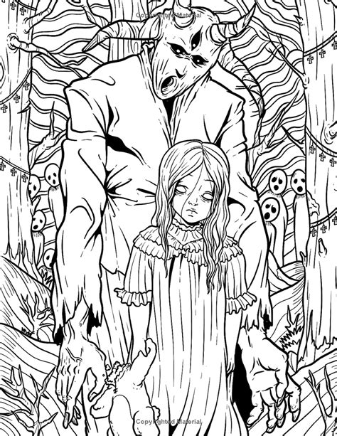 scary colouring pages