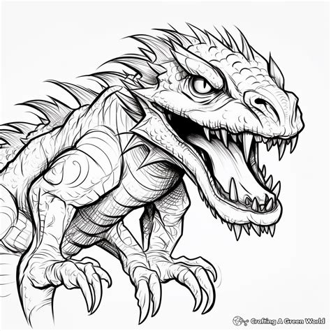 scary dinosaurs coloring pages