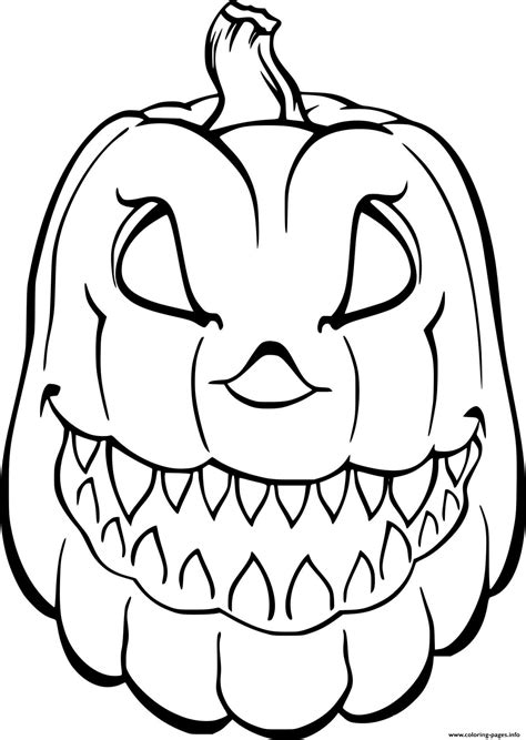 scary jack o lantern coloring pages